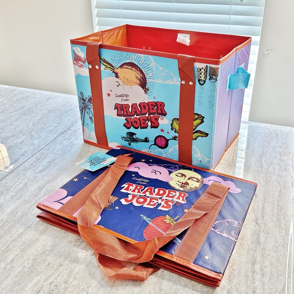 Trader Joe’s Stand-Up Collapsible Grocery Tote Bag